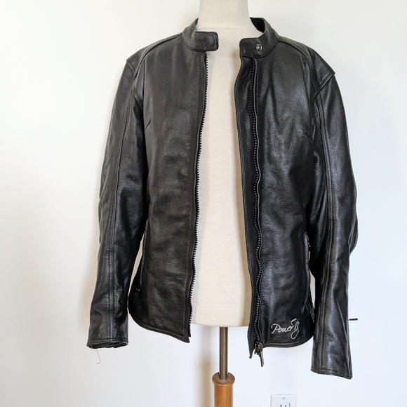 Leather Motorcycle Riding Jacket Power Trip - Picture 7 of 15